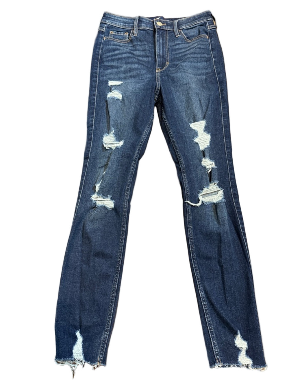 Hollister Ultra High-Rise Crop Super Skinny Classic Stretch Denim Jeans 25X26
